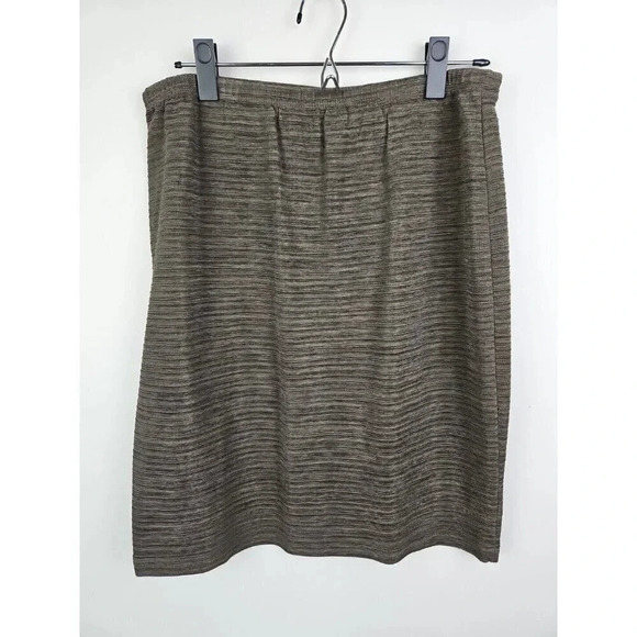 Chico's‎ Knee Length Elastic Waist Pull On Pencil Skirt Brown Size 1/M/8 - Picture 1 of 7